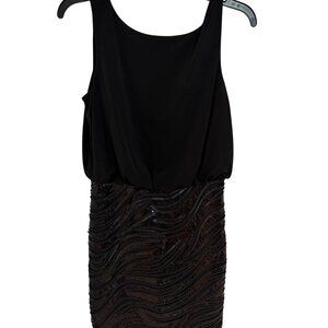 Calvin Klein Women's Blouson Sequin Dress Size 6, NWT, LBD Cocktail Evening